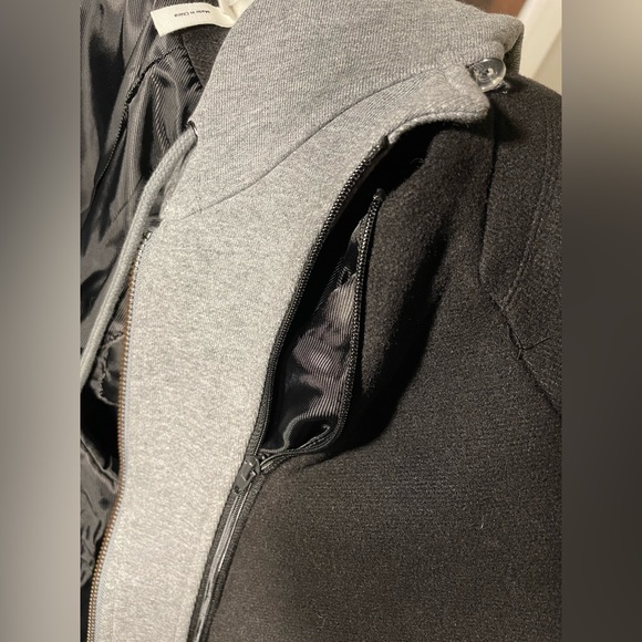 AVEC LES FILLES | Long Black Hooded Coat | Med - Picture 5 of 8